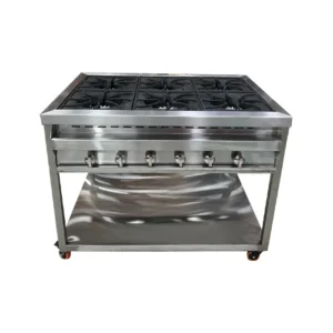 estufa industrial con 6 fogones
