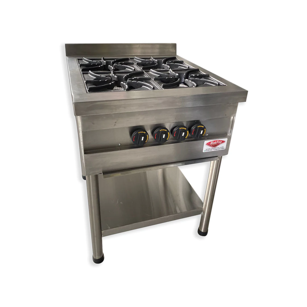Estufa para restaurante (4 fogones)