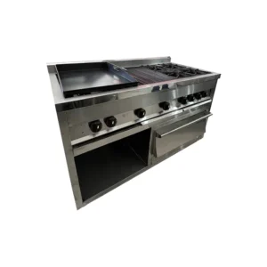 Estufa con Plancha + BBQ + Horno