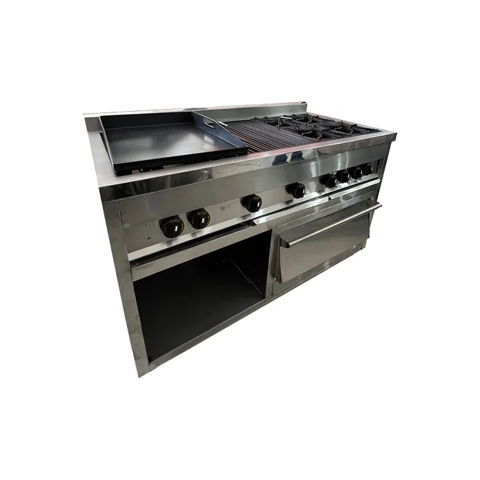 Estufa con Plancha + BBQ + Horno