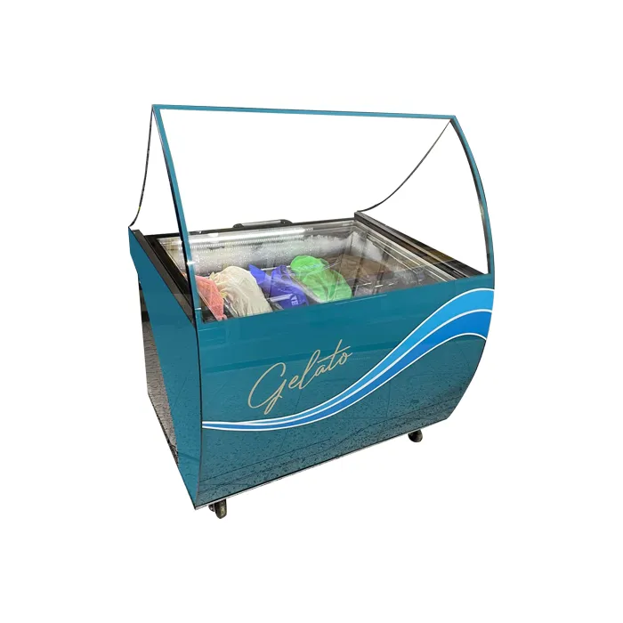 exhibidor de helados de 6 sabores