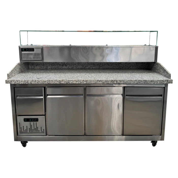 mesa de trabajo para pizzería